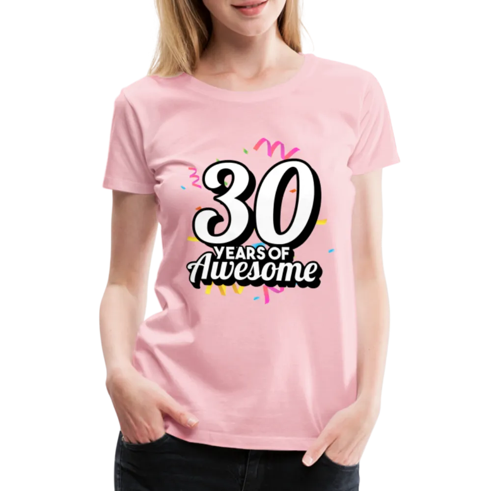 30. Mdels Geburtstag 30 Years of Awesome Geburtstags Geschenk Premium T-Shirt