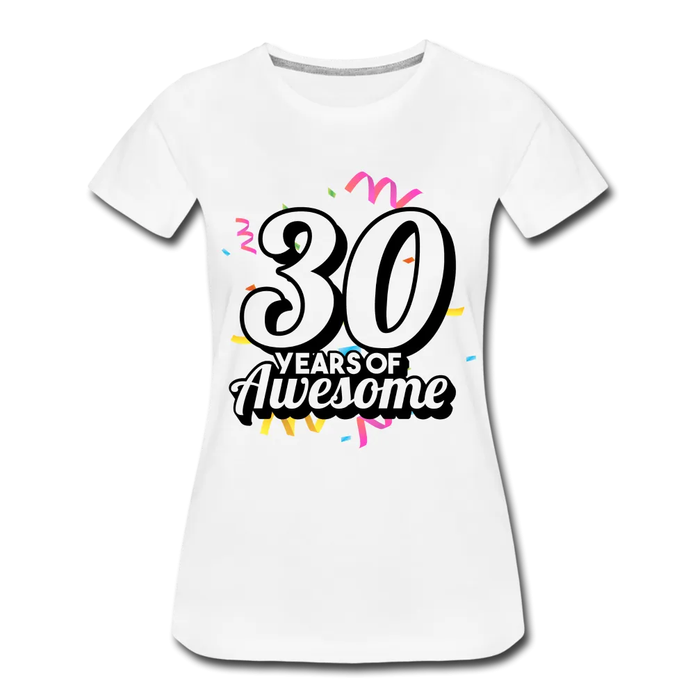 30. Mdels Geburtstag 30 Years of Awesome Geburtstags Geschenk Premium T-Shirt
