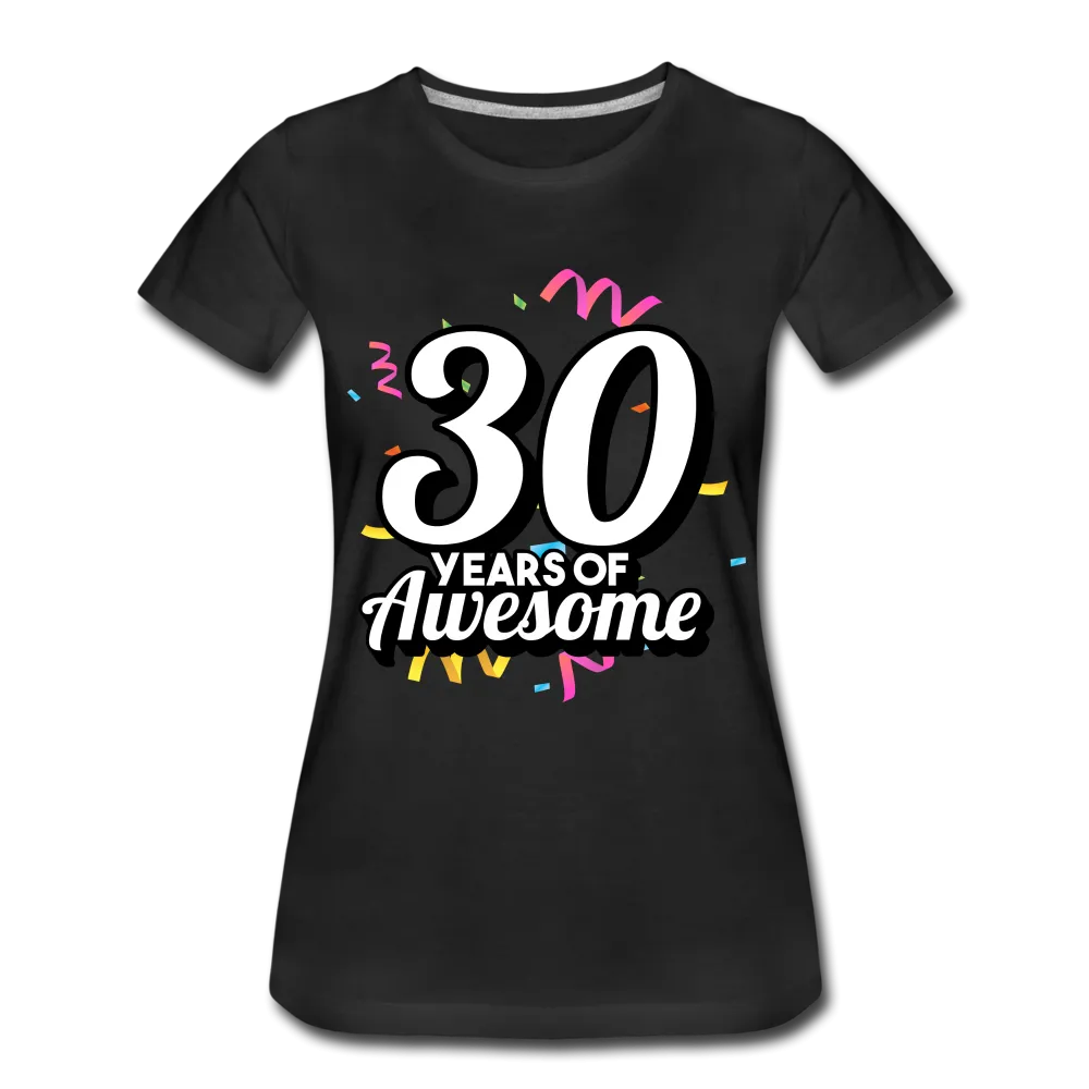 30. Mdels Geburtstag 30 Years of Awesome Geburtstags Geschenk Premium T-Shirt
