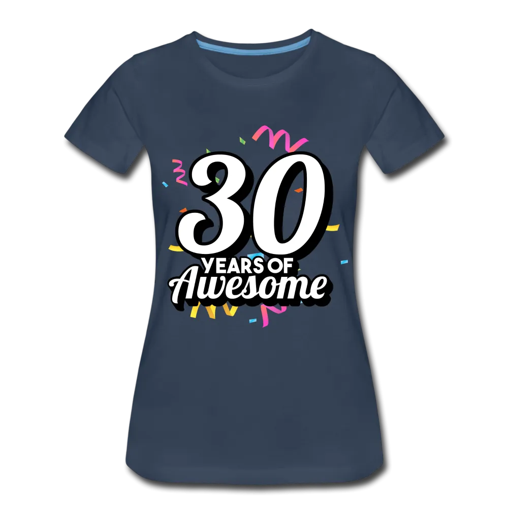 30. Mdels Geburtstag 30 Years of Awesome Geburtstags Geschenk Premium T-Shirt