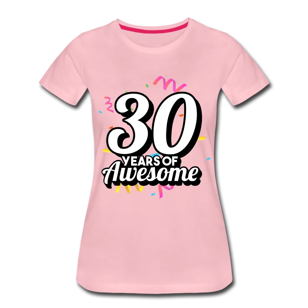 30. Mdels Geburtstag 30 Years of Awesome Geburtstags Geschenk Premium T-Shirt