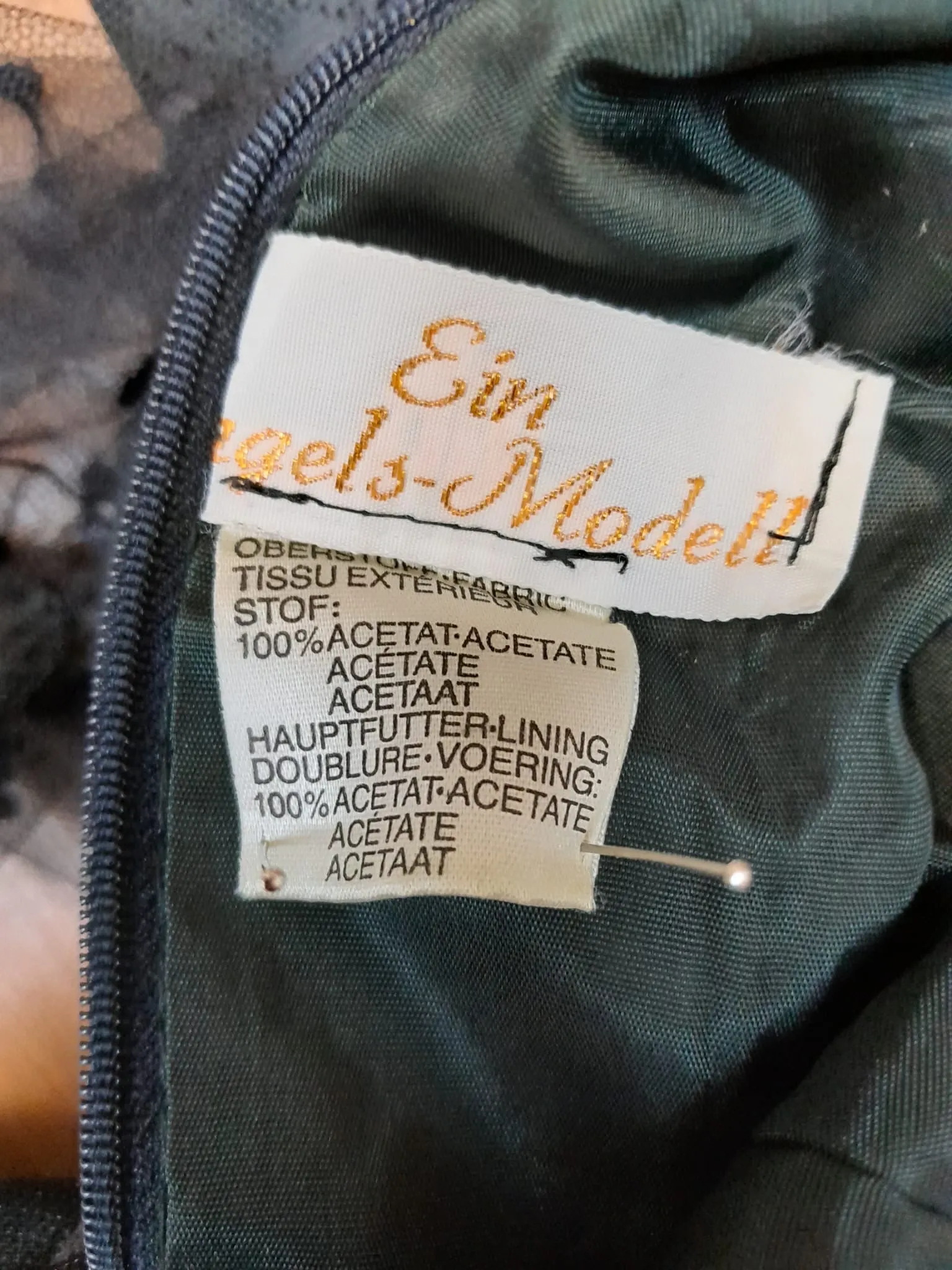 Schwarz-Weiß Kariertes Vintage Kleid Gr.34
