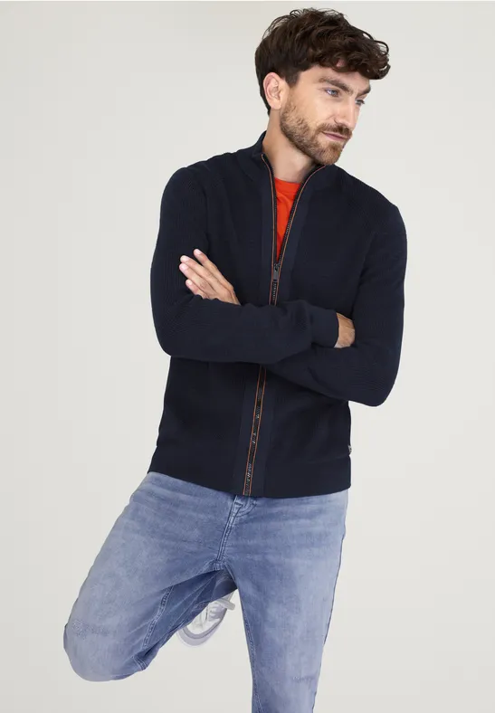 Street One MEN Strickjacke in Unifarbe 